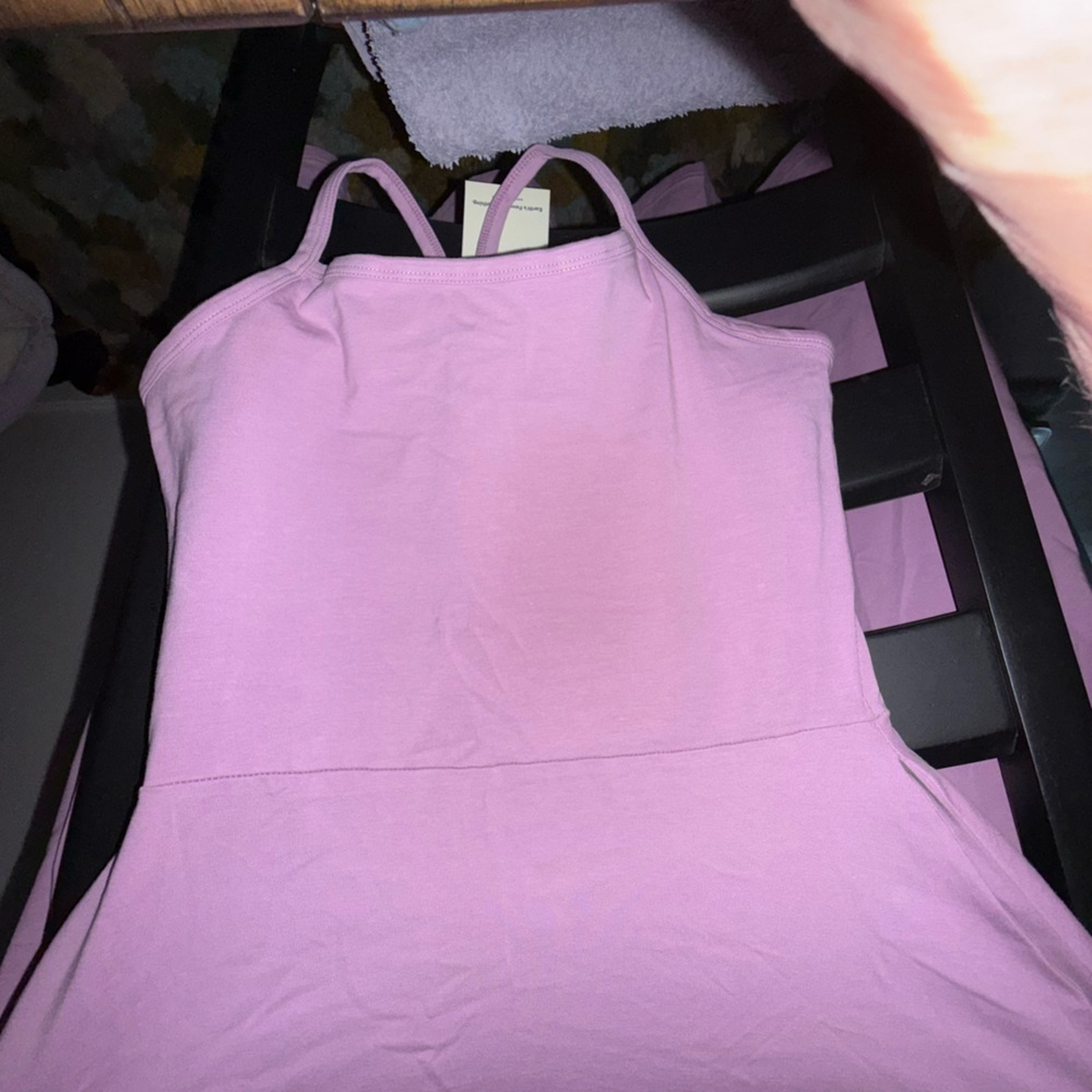 NWT Pact Organic English Lavender Fit & Flare Midi Dress - S - Picture 2 of 4